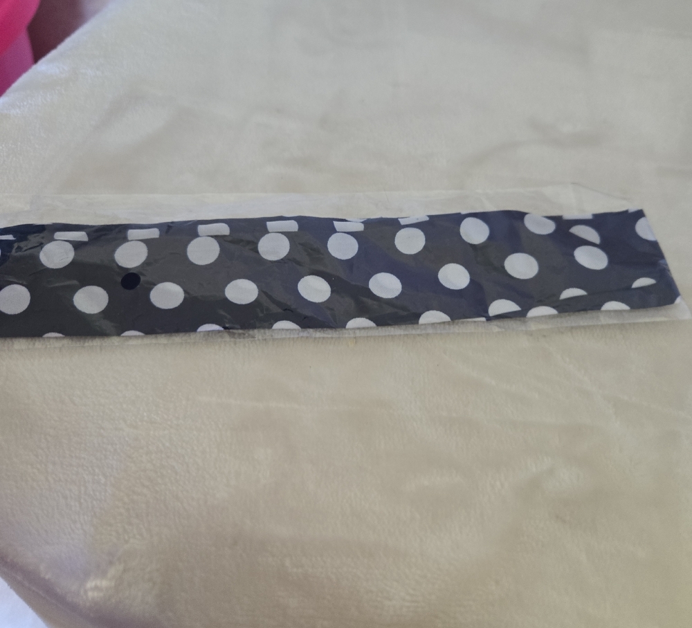 NWOT Navy Polka Dot Bag Tie